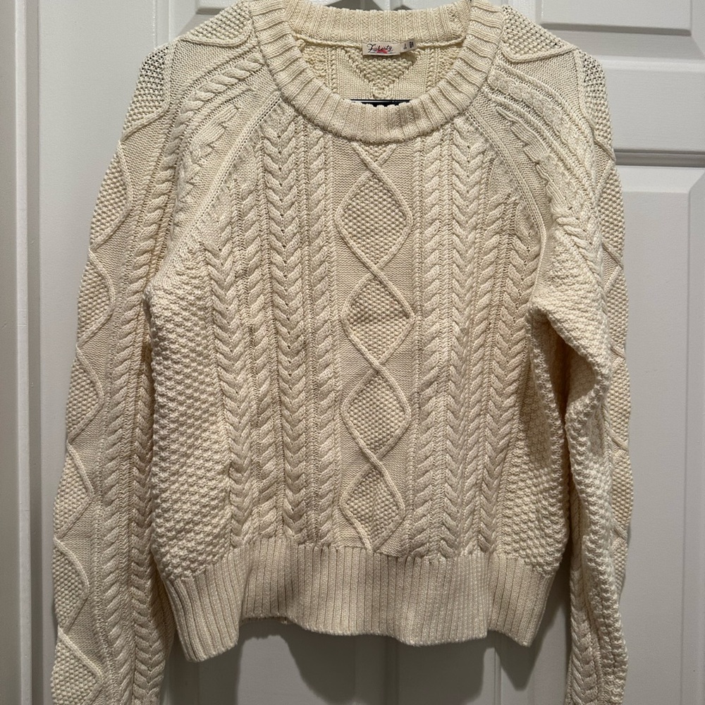 Faherty Cream Cable Knit Sweater